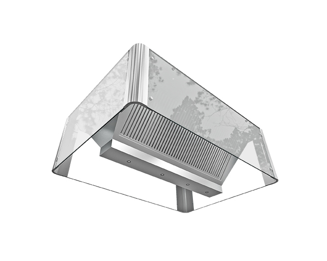 一型明檔玻璃煙罩 尺寸:2800x1300x900mm